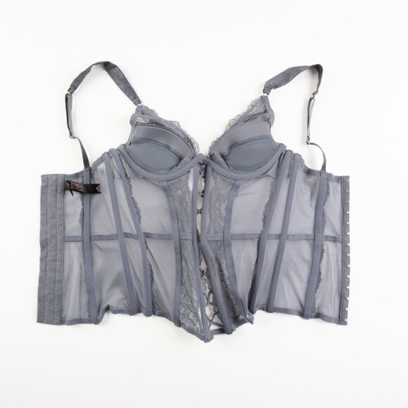 VICTORIA'S SECRET grey corset lingerie size 34B - Picture 7 of 11